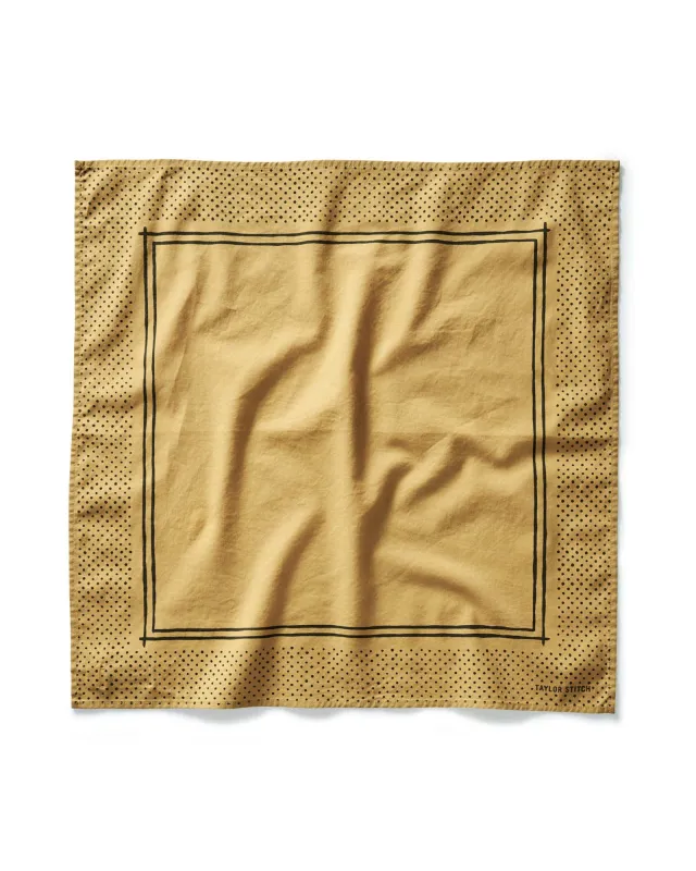 The Bandana in Honey Pindot sold by Taylor Stitch