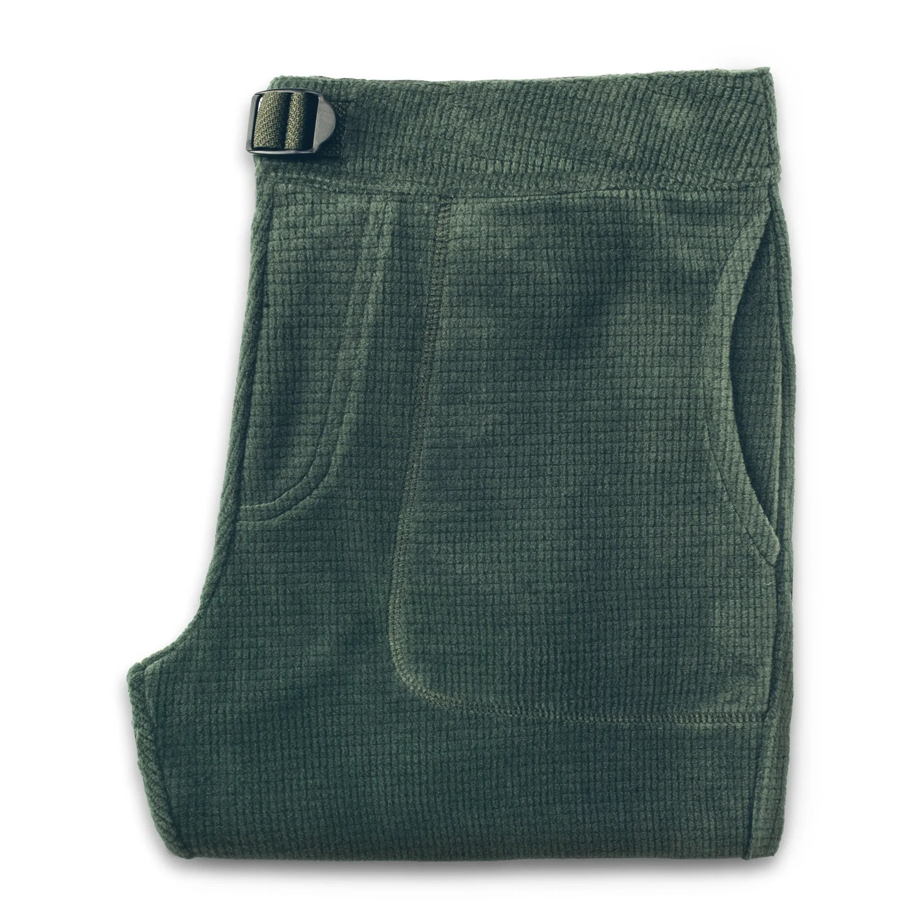 The Pack Pant in Olive Polartec Fleece sold by Taylor Stitch