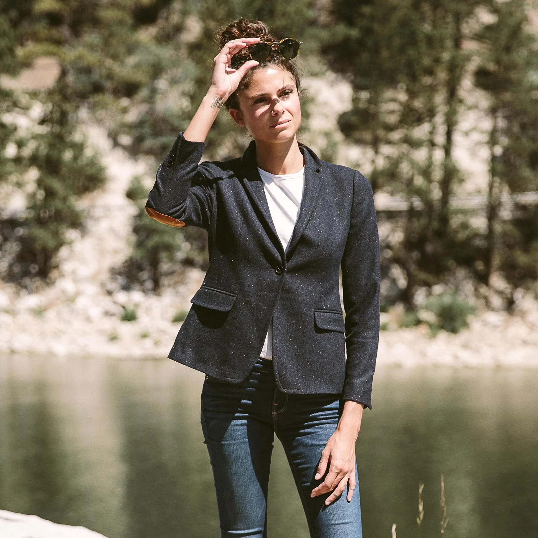 The Telegraph Blazer in Navy Donegal sold by Taylor Stitch product image thumbnail 2