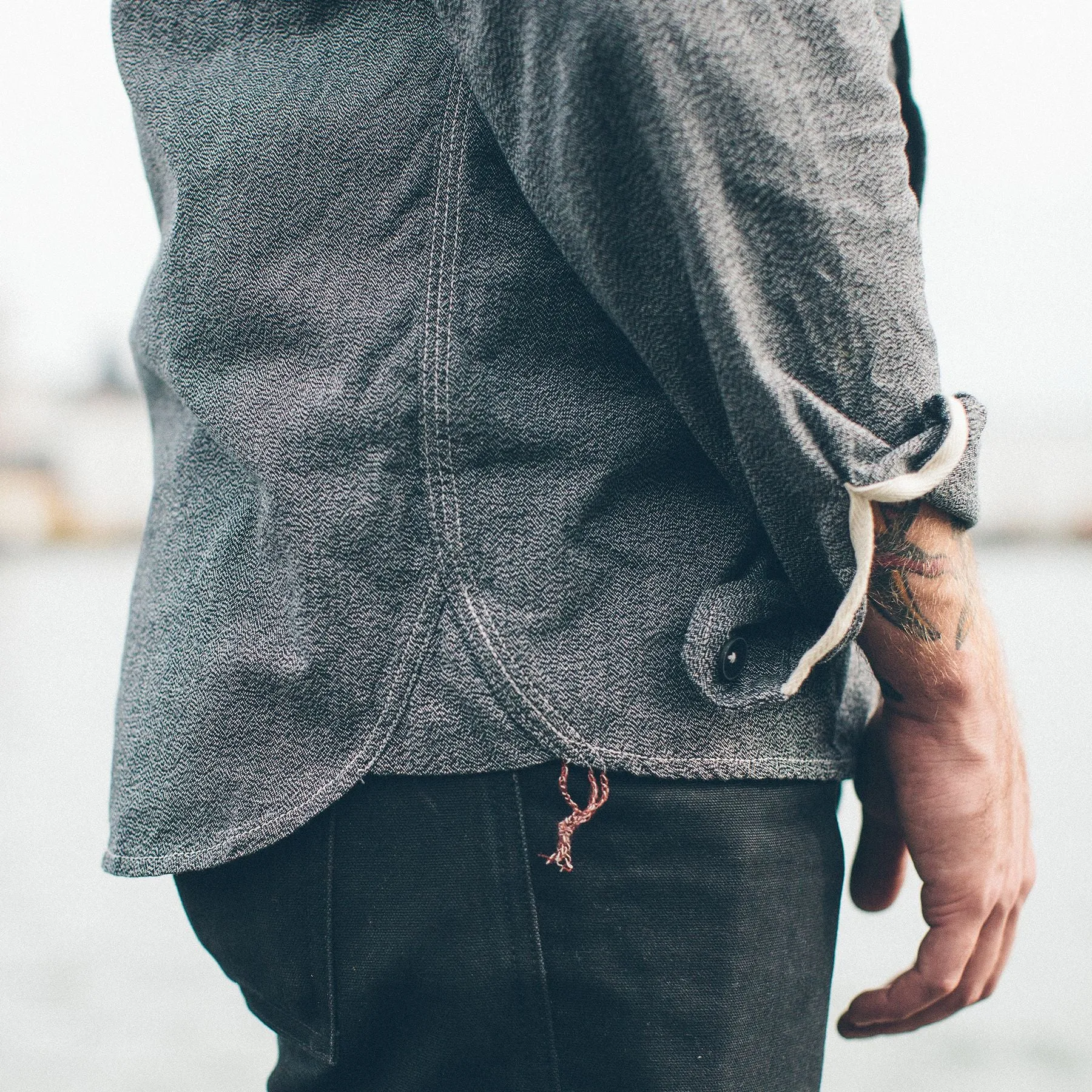The Utility Shirt in Salt & Pepper Chambray sold by Taylor Stitch product image thumbnail 3
