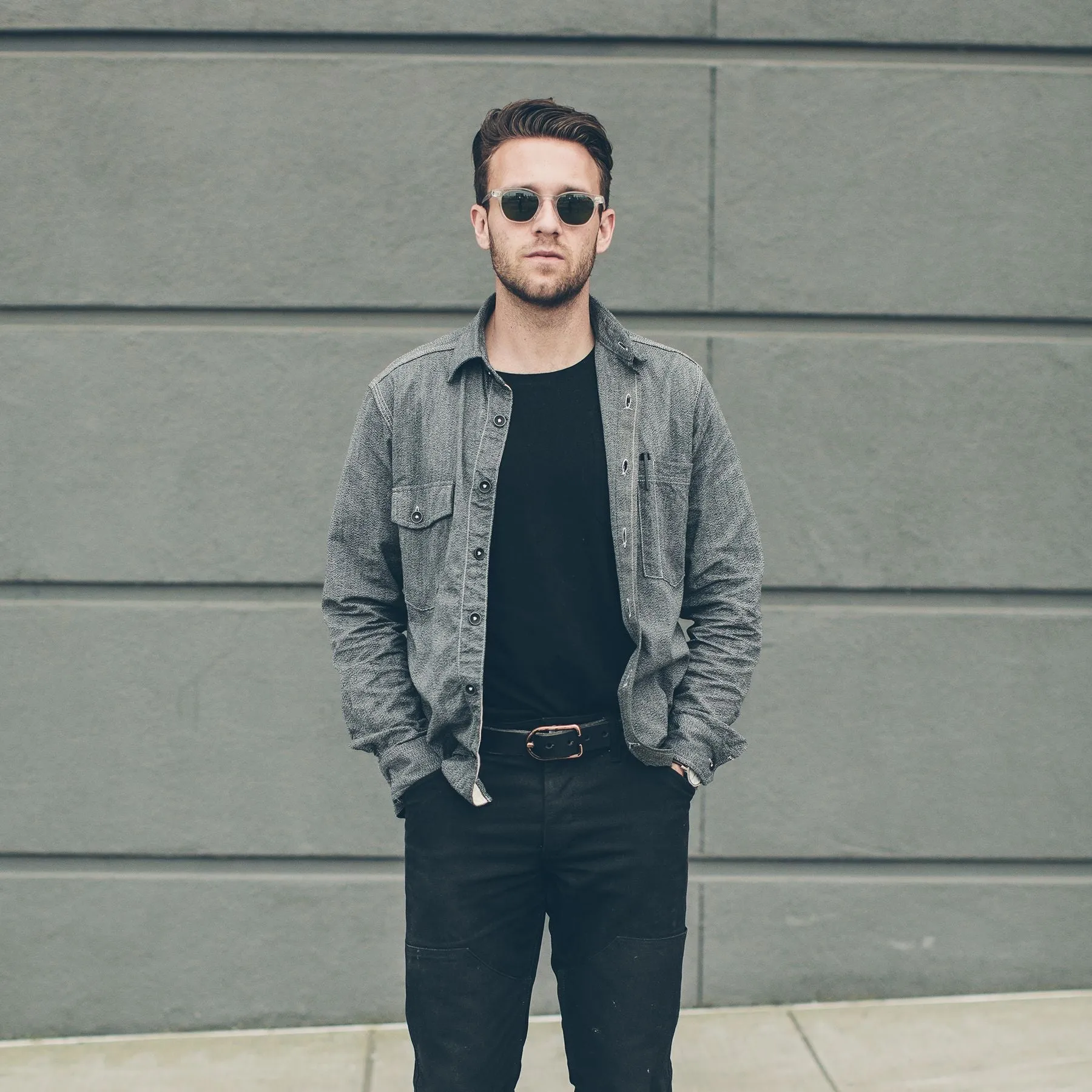 The Utility Shirt in Salt & Pepper Chambray sold by Taylor Stitch product image thumbnail 2