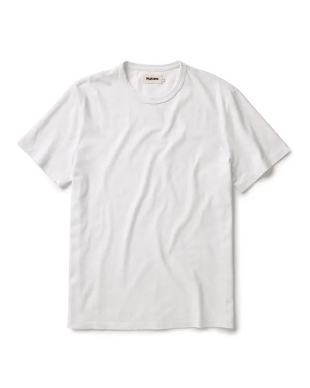 The Organic Cotton Tee in White sold by Taylor Stitch