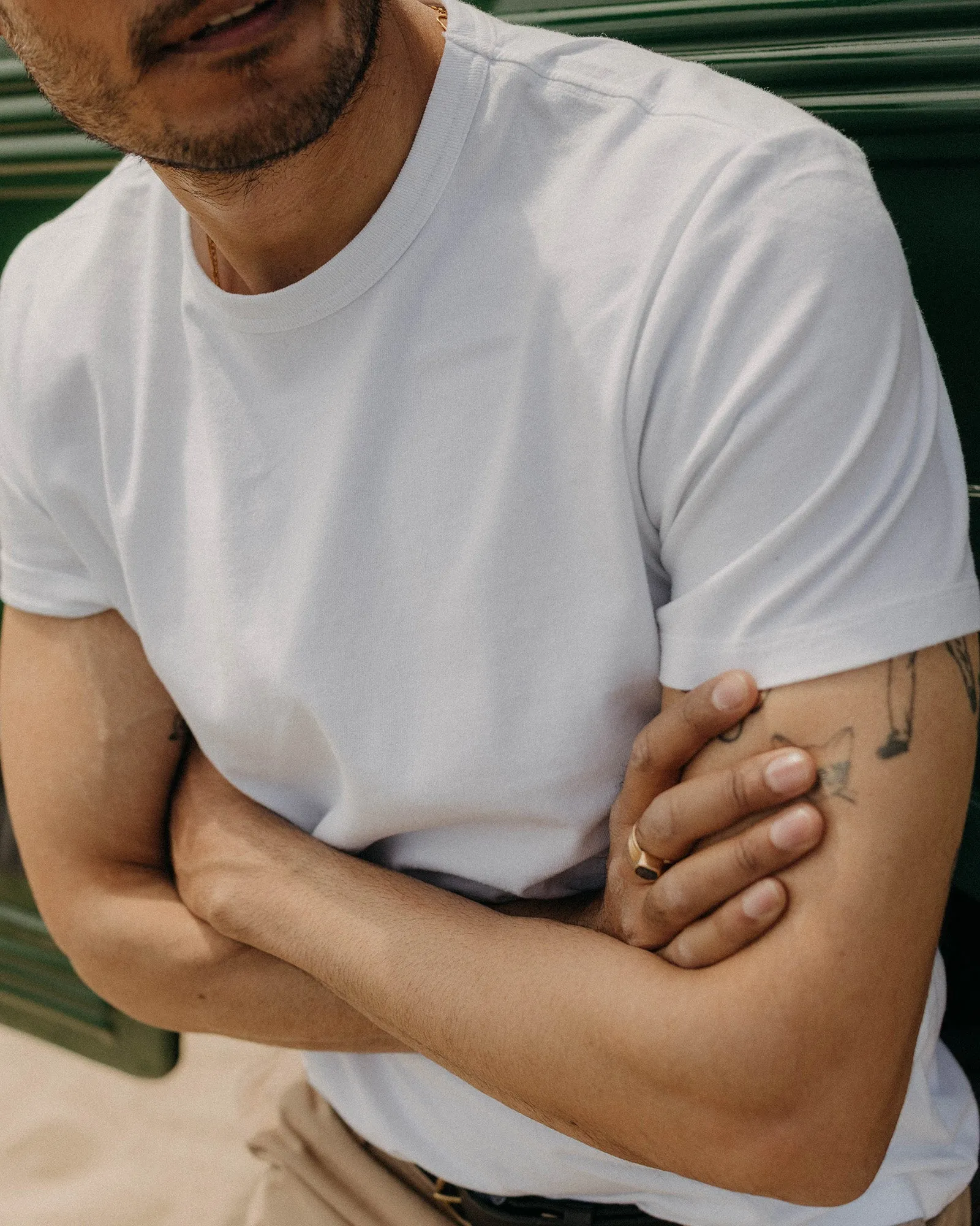 The Organic Cotton Tee in White sold by Taylor Stitch product image thumbnail 4