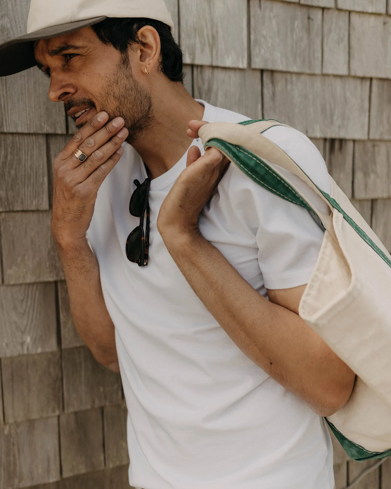 The Organic Cotton Tee in White sold by Taylor Stitch product image thumbnail 2