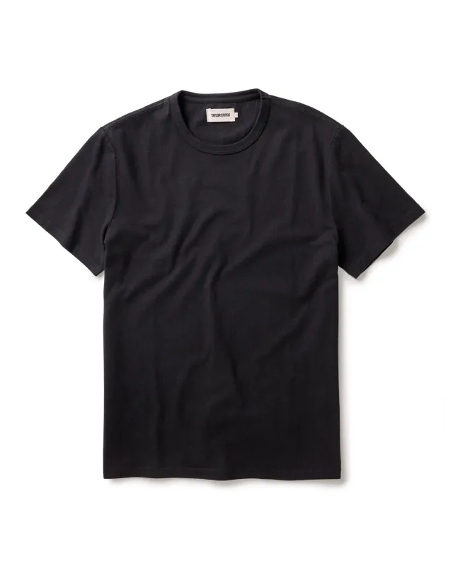 The Organic Cotton Tee in Black sold by Taylor Stitch