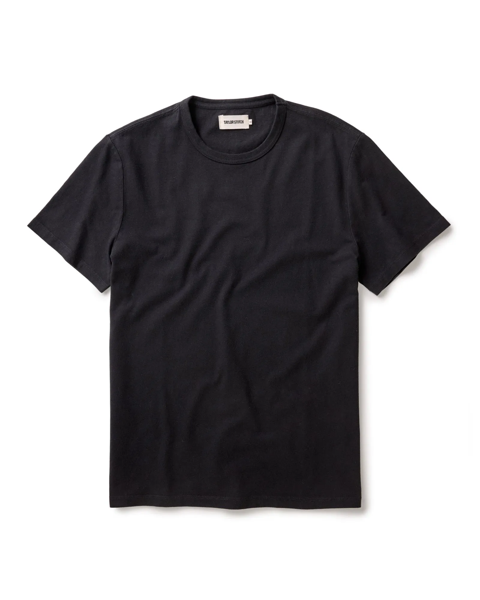 The Organic Cotton Tee in Black sold by Taylor Stitch