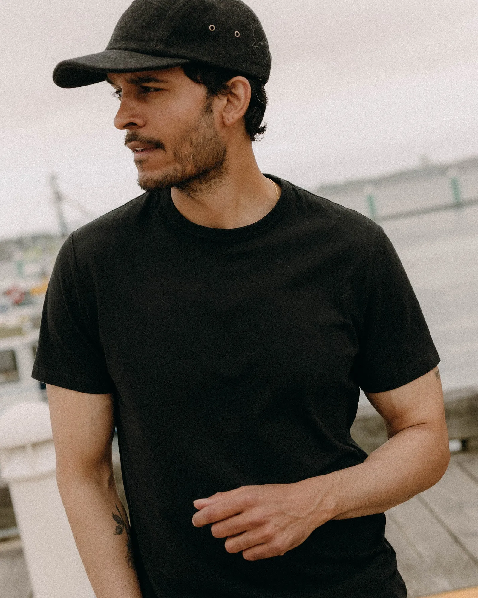 The Organic Cotton Tee in Black sold by Taylor Stitch product image thumbnail 2
