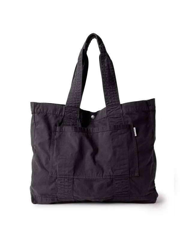 The Foundation Tote in Organic Faded Black sold by Taylor Stitch