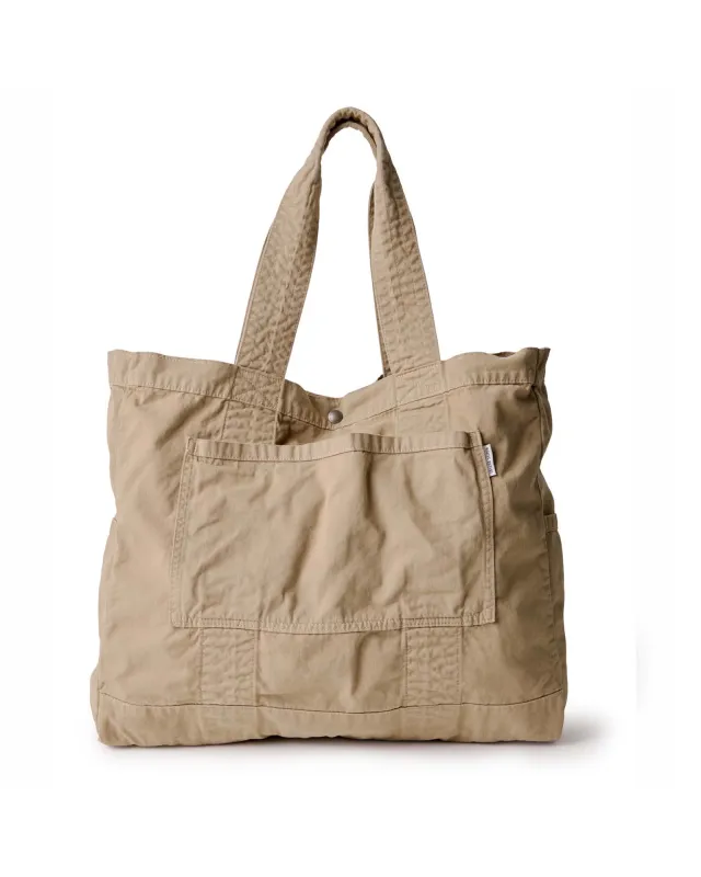 The Foundation Tote in Organic Khaki sold by Taylor Stitch