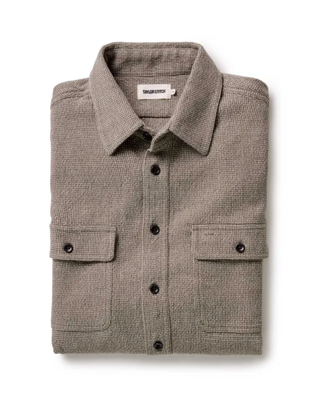 The Ledge Shirt in Army Linen Tweed made by Taylor Stitch