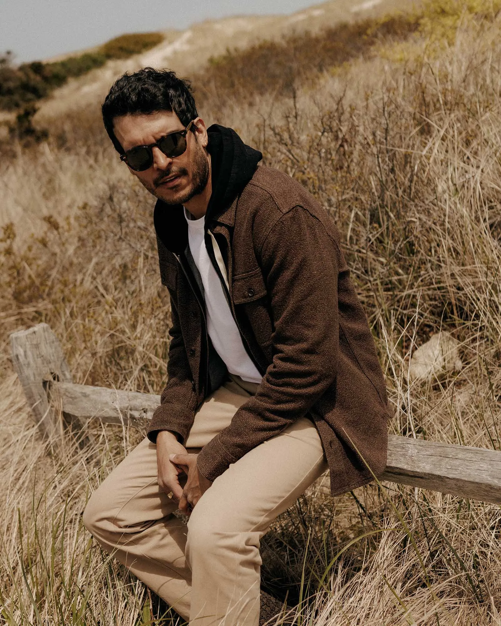 The Ledge Shirt in Black Coffee Linen Tweed sold by Taylor Stitch product image thumbnail 5