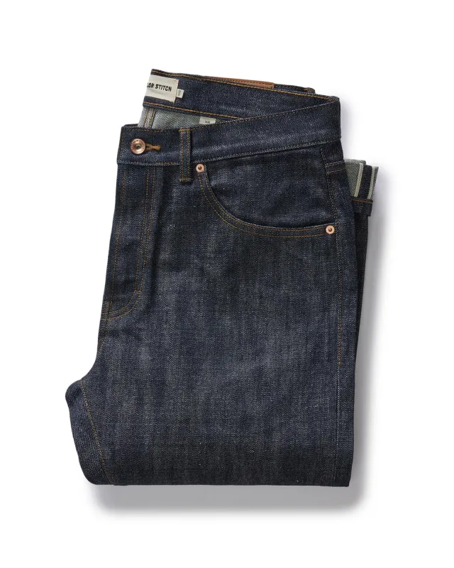 The Slim Jean in Rigid Organic Selvedge sold by Taylor Stitch