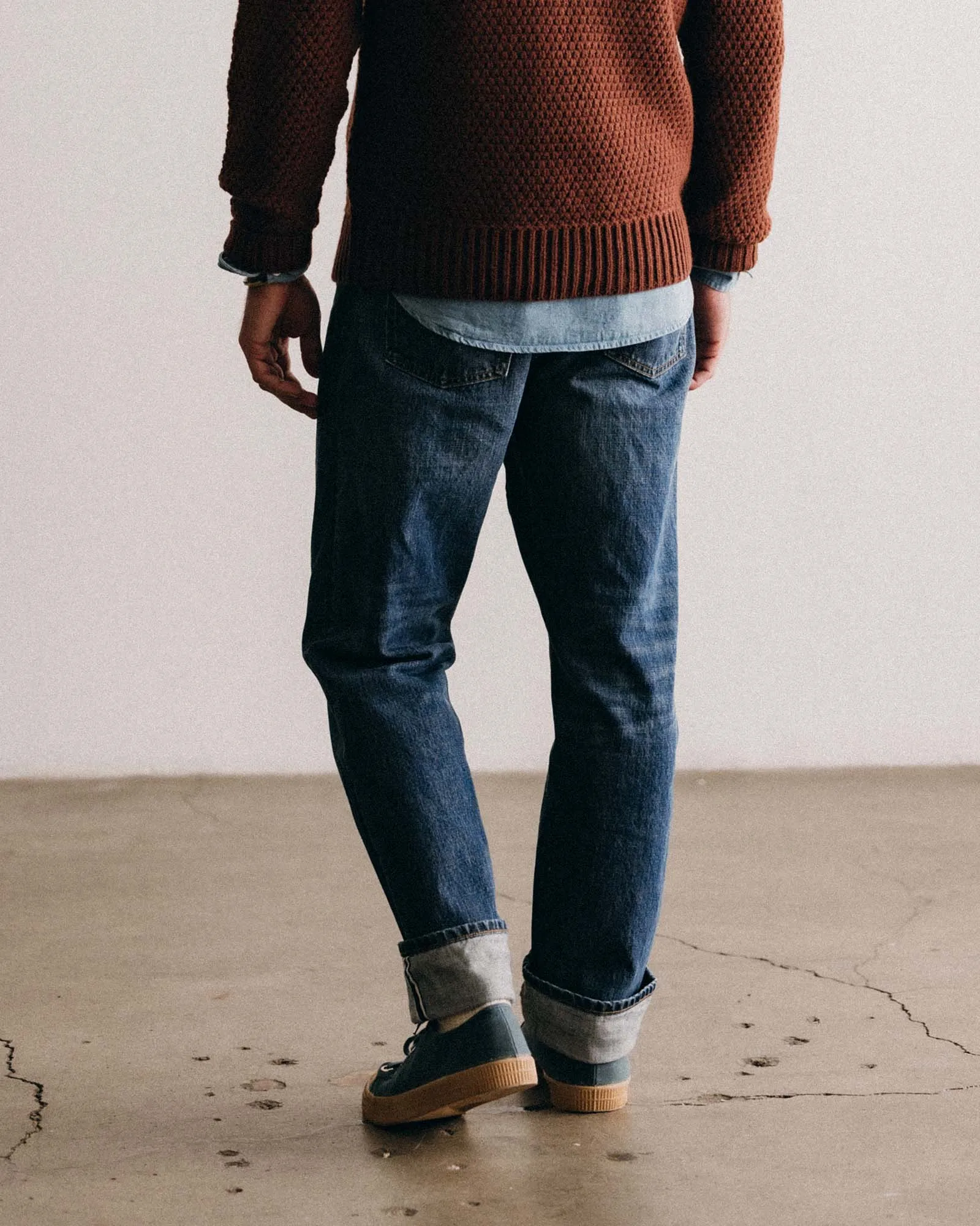 The Straight Jean in Mid Wash Organic Selvedge sold by Taylor Stitch product image thumbnail 3