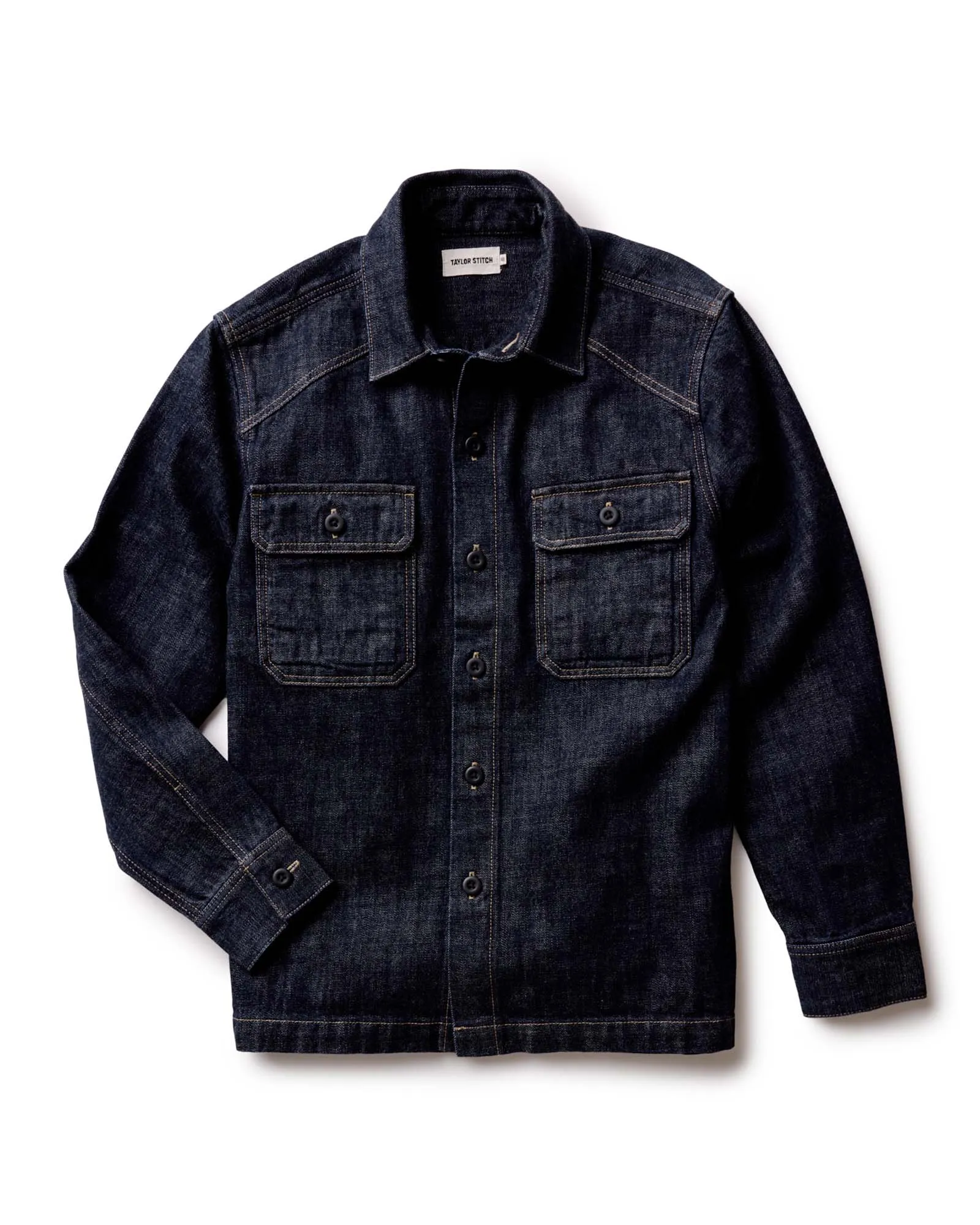 The Shop Shirt in Rinsed Indigo Selvedge sold by Taylor Stitch
