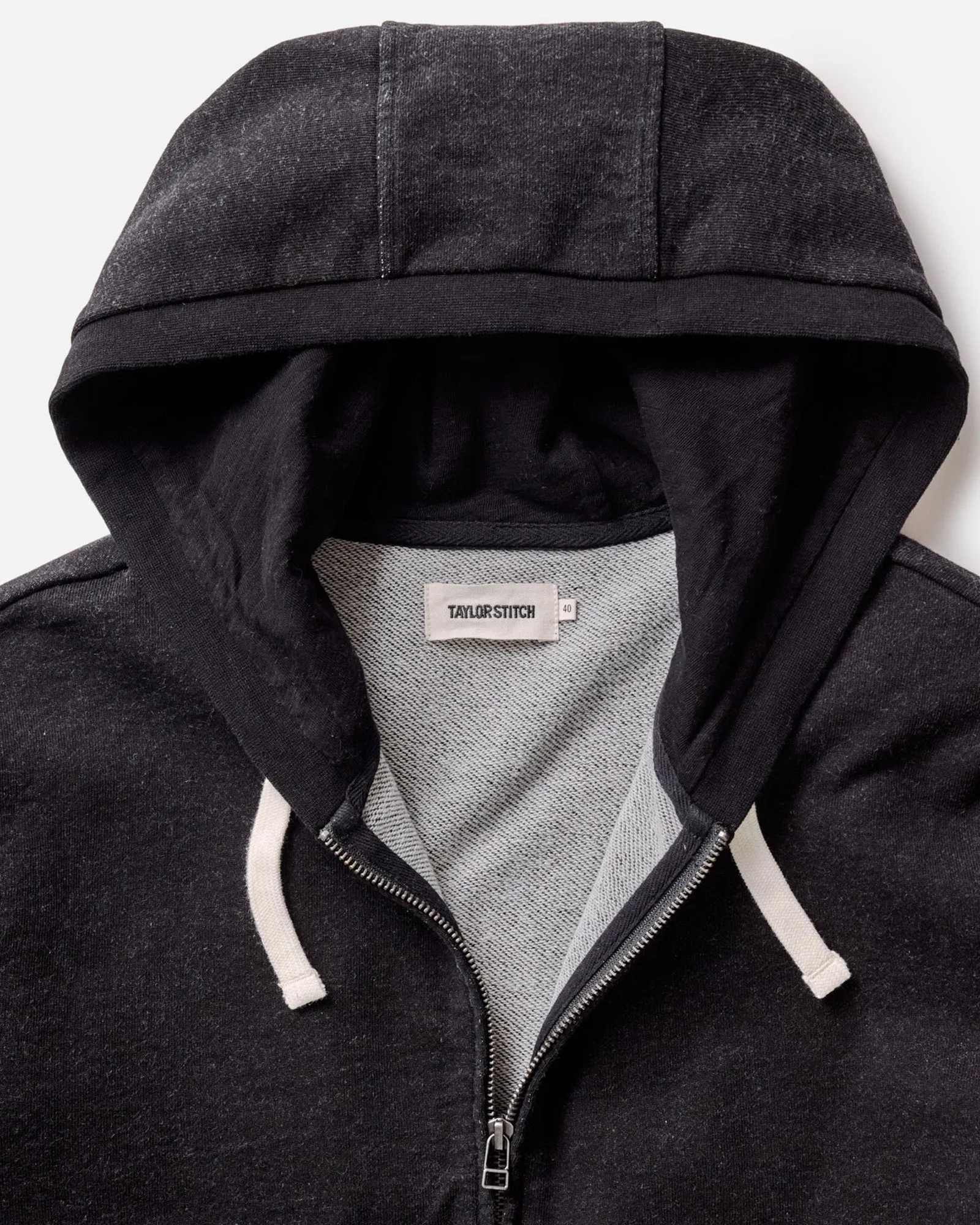 The Apres Zip Hoodie in Black Indigo Terry sold by Taylor Stitch product image thumbnail 5