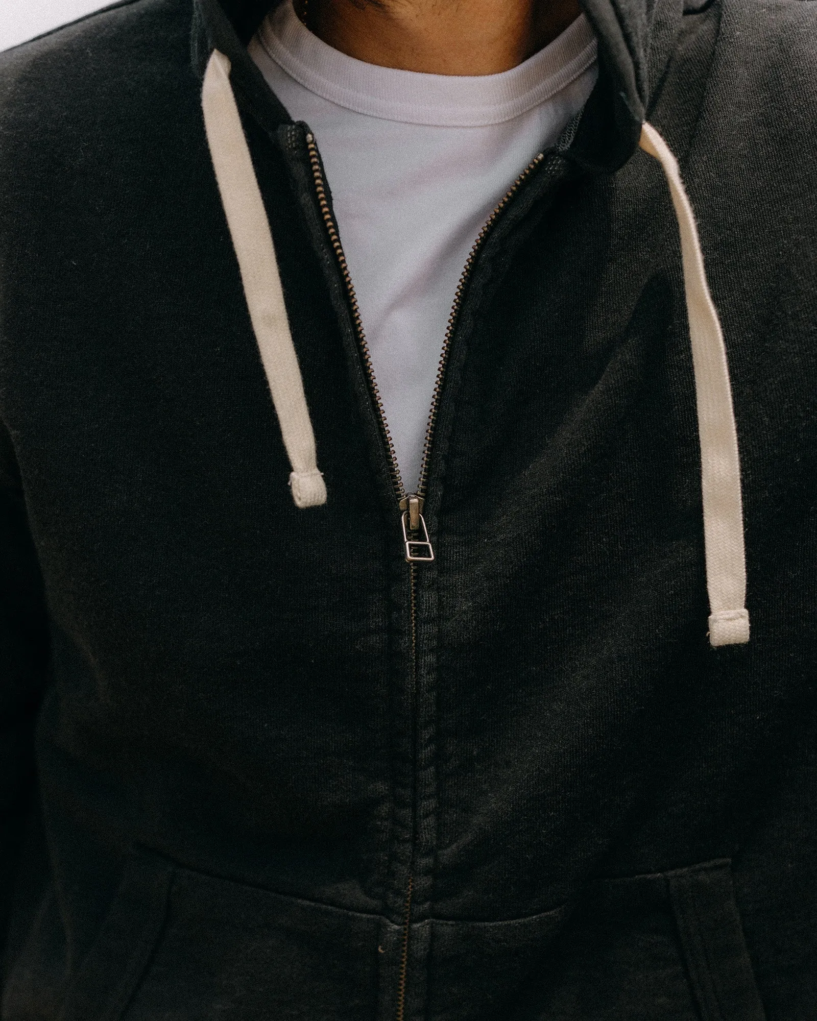 The Apres Zip Hoodie in Black Indigo Terry sold by Taylor Stitch product image thumbnail 3