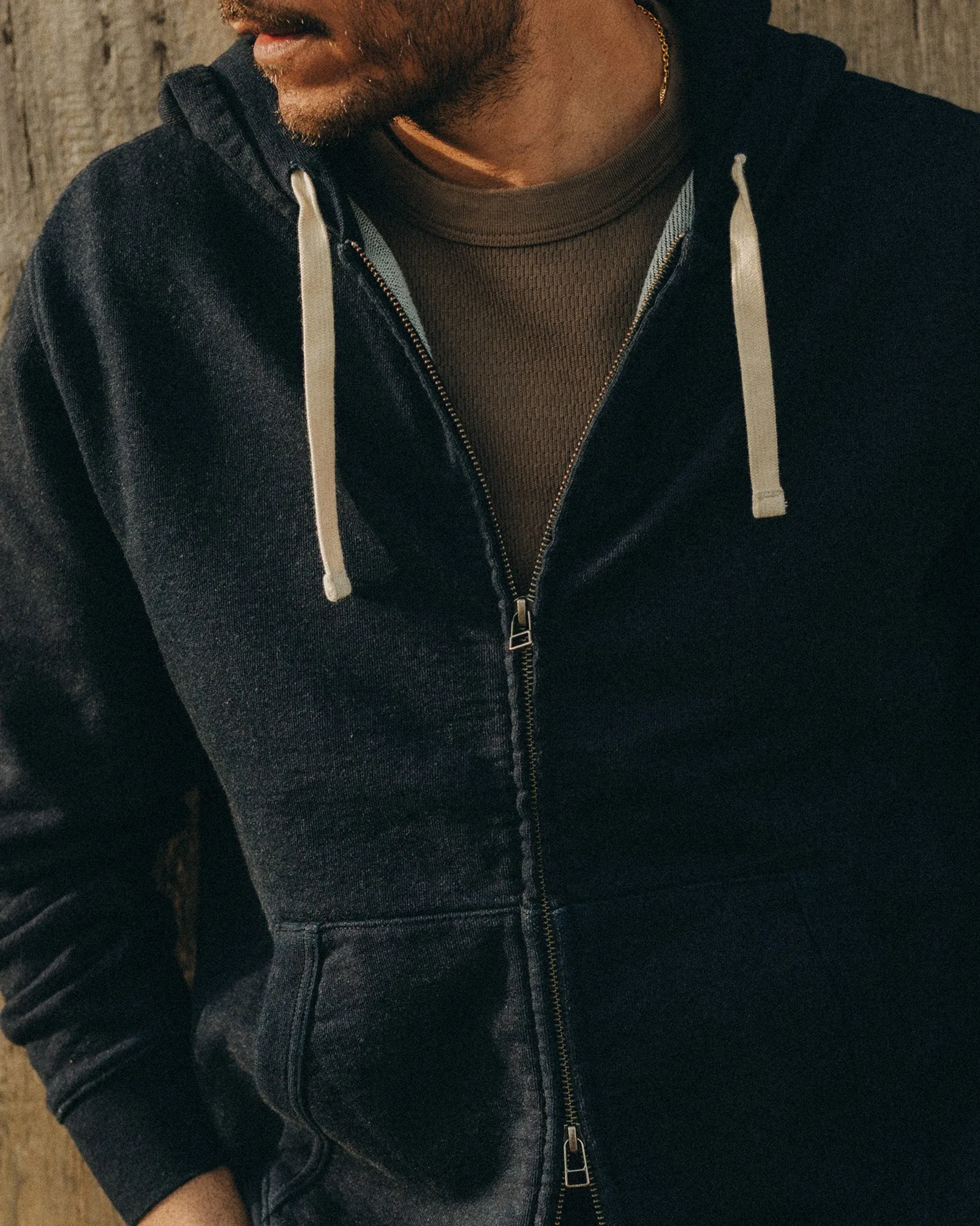 The Apres Zip Hoodie in Rinsed Indigo Terry sold by Taylor Stitch product image thumbnail 2