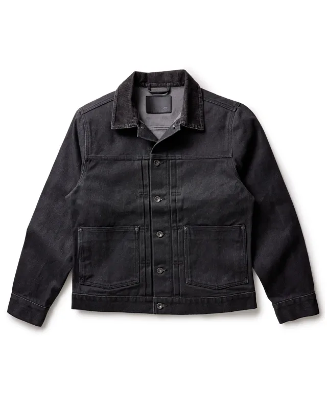The Ryder Jacket in Coal Chipped Canvas sold by Taylor Stitch