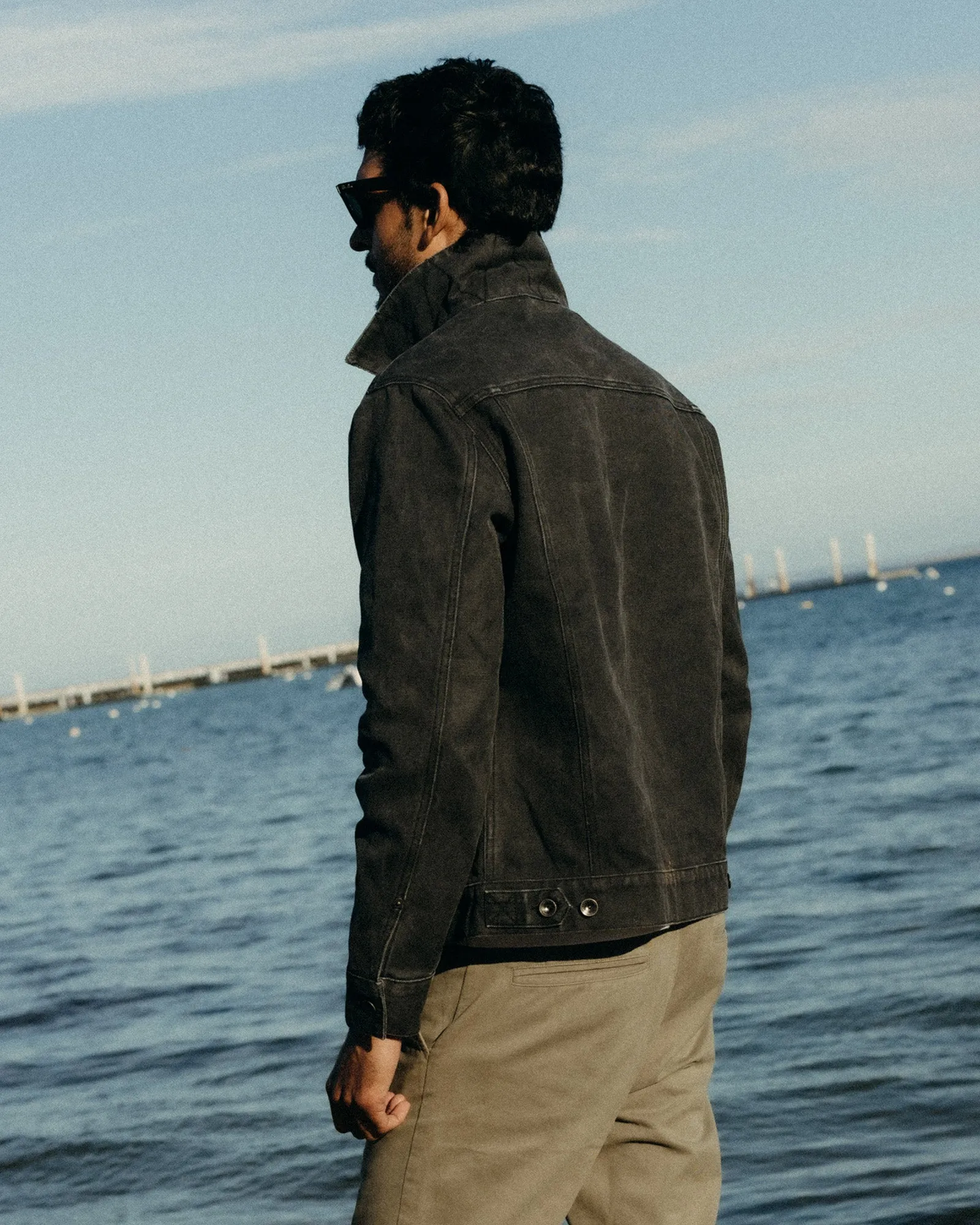 The Ryder Jacket in Coal Chipped Canvas sold by Taylor Stitch product image thumbnail 4