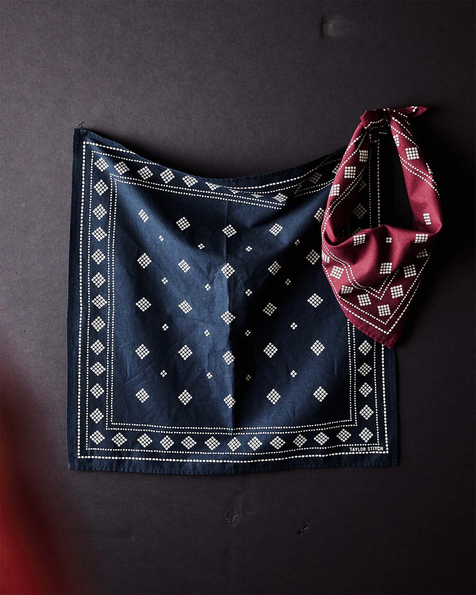 The Bandana in Navy Diamond sold by Taylor Stitch product image thumbnail 4