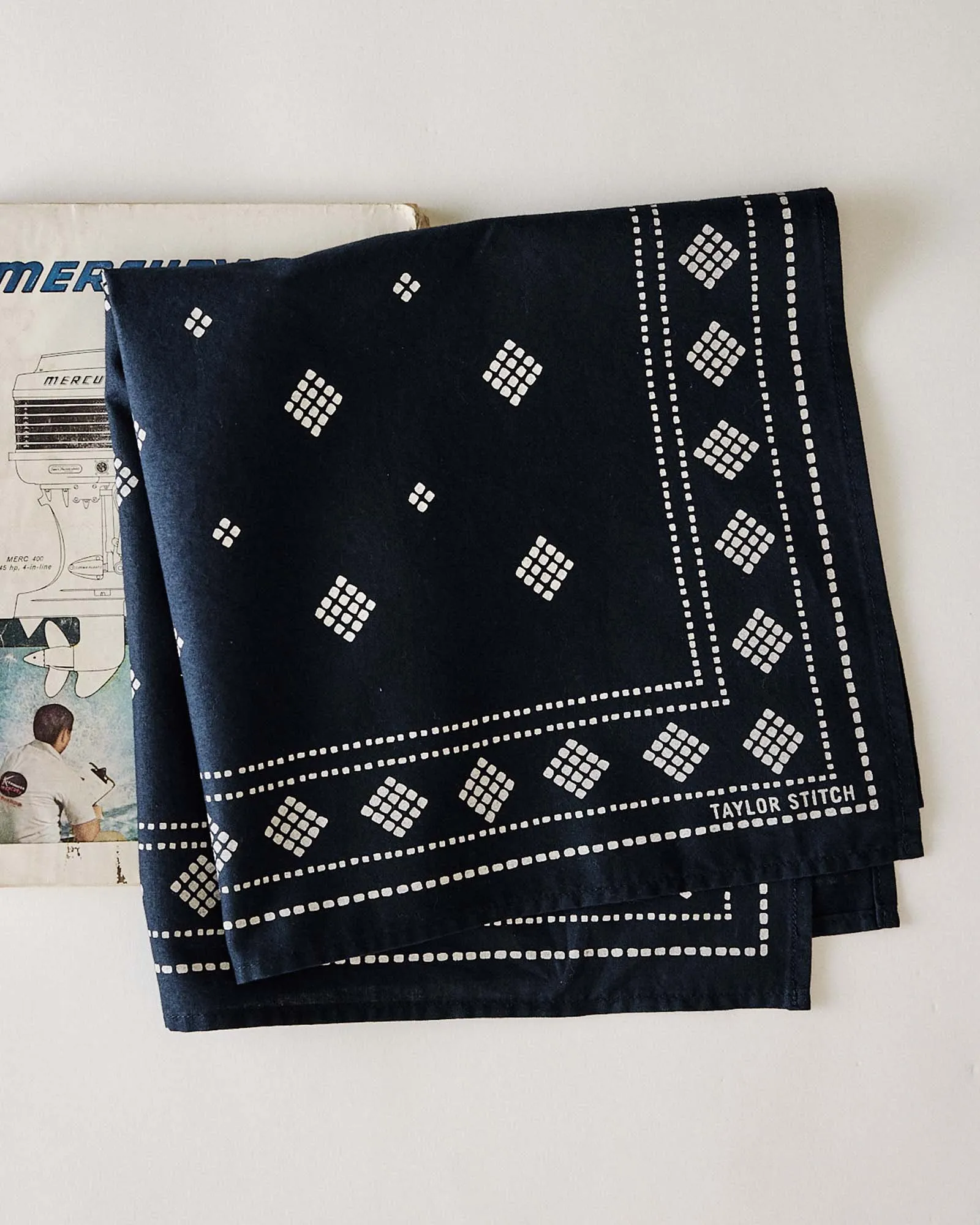 The Bandana in Navy Diamond sold by Taylor Stitch product image thumbnail 2
