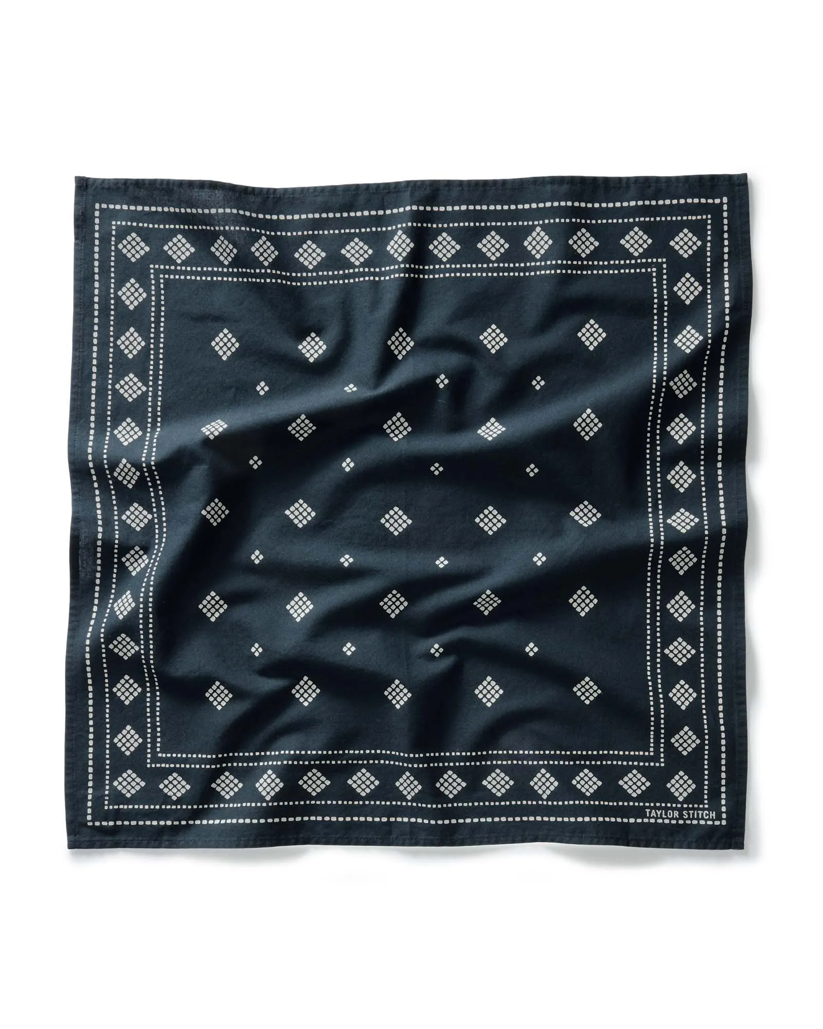 The Bandana in Navy Diamond sold by Taylor Stitch