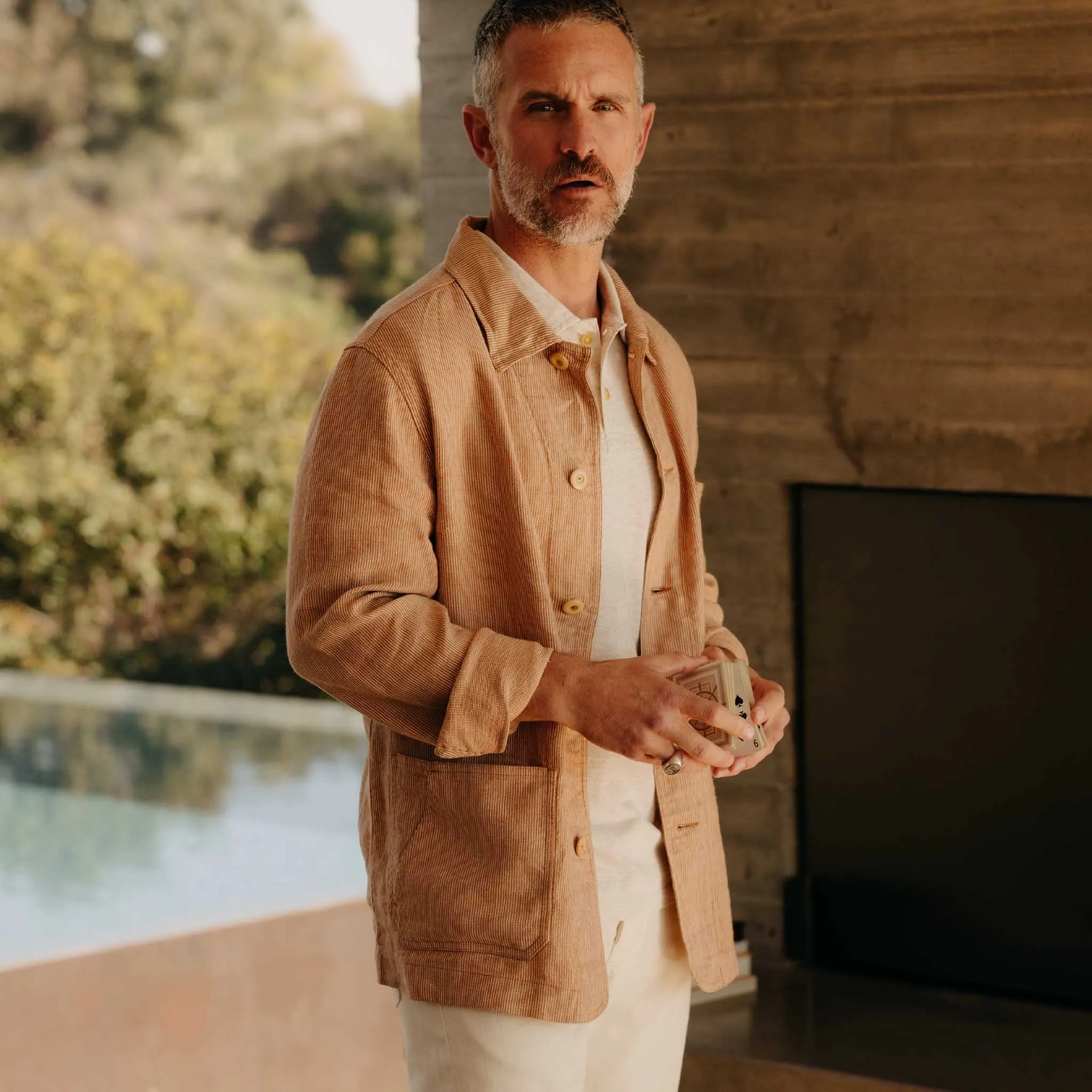 The Ojai Jacket in Chili Stripe Linen sold by Taylor Stitch product image thumbnail 2