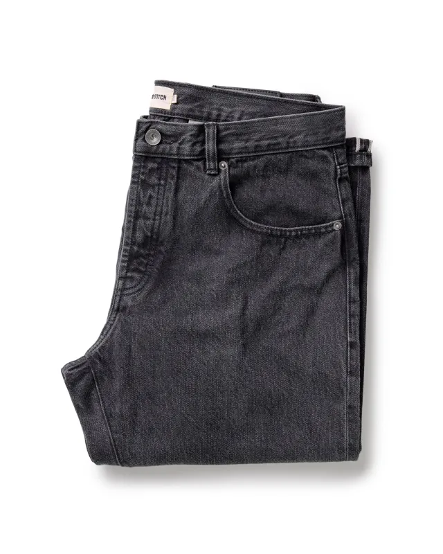 The Democratic Jean in Washed Black Organic Slub Selvedge sold by Taylor Stitch