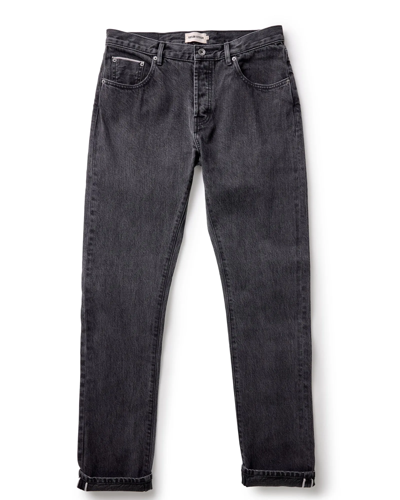 The Slim Jean in Washed Black Organic Slub Selvedge sold by Taylor Stitch product image thumbnail 4