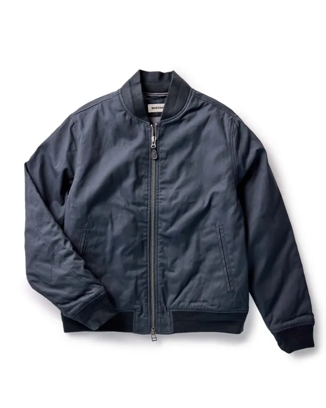 The Insulated Bomber Jacket in Coal Dry Wax | Parallel