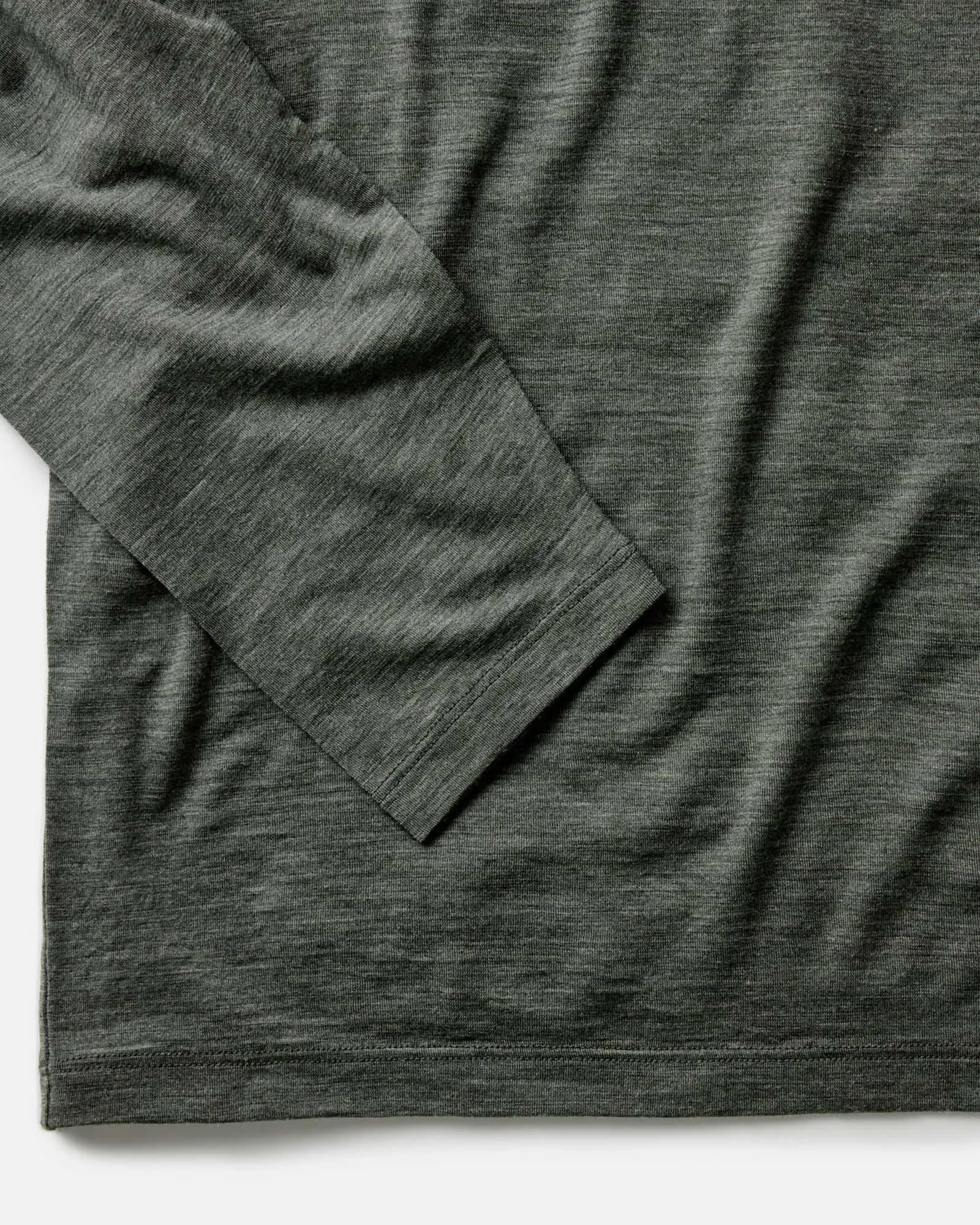 The Merino Long Sleeve Tee in Heather Army sold by Taylor Stitch product image thumbnail 5