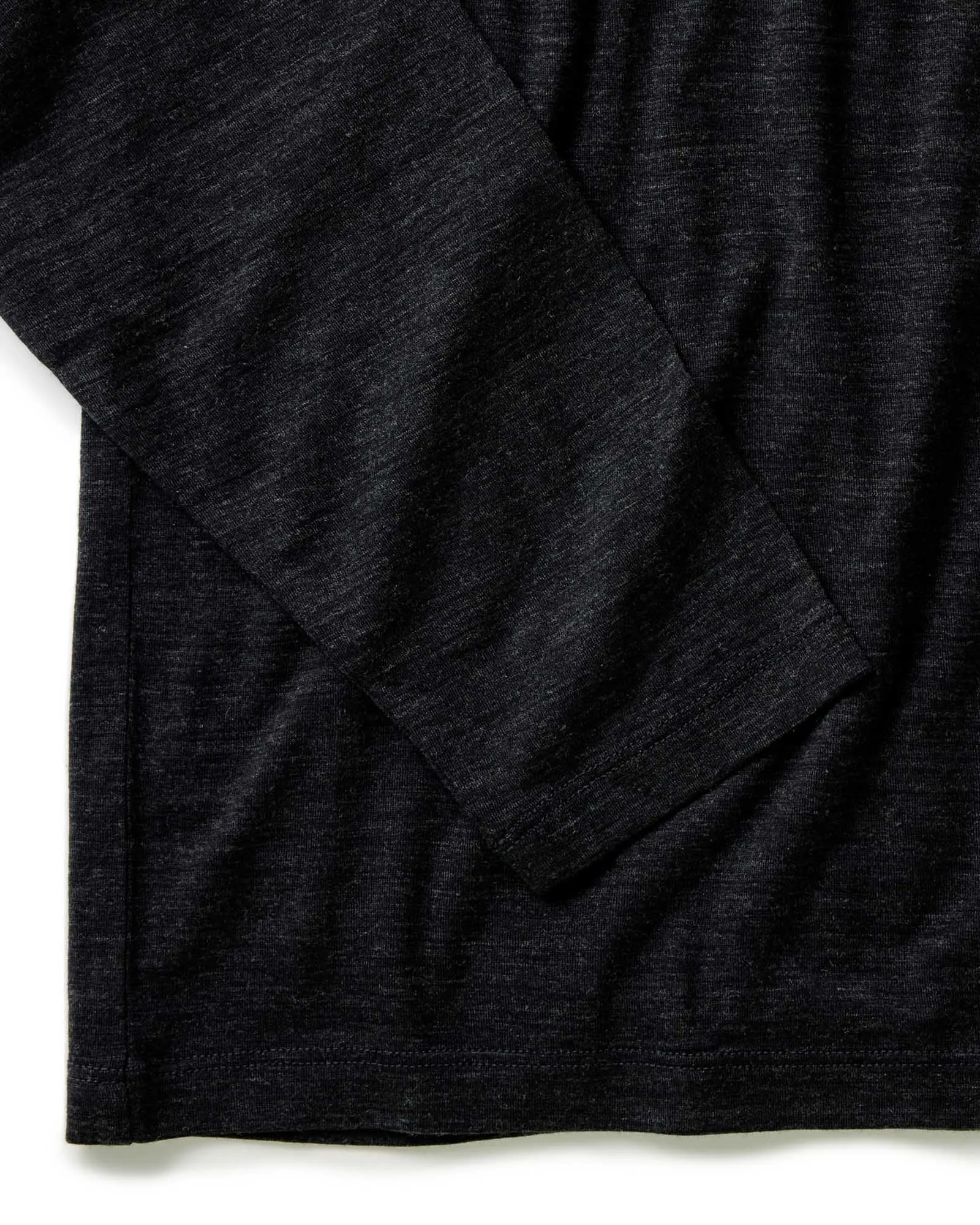The Merino Long Sleeve Tee in Heather Black sold by Taylor Stitch product image thumbnail 5