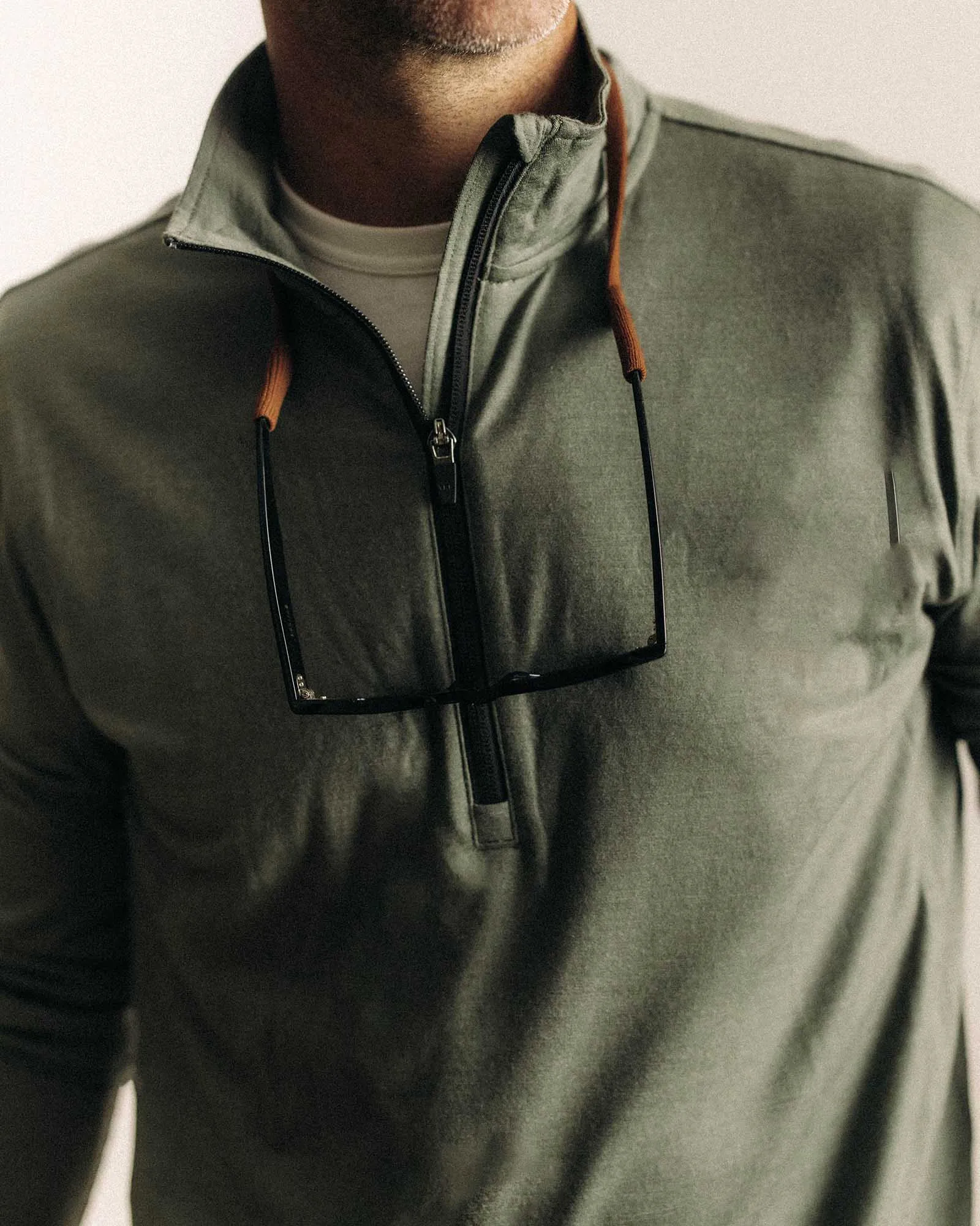 The Ridgeline Merino Half Zip in Field Olive sold by Taylor Stitch product image thumbnail 2