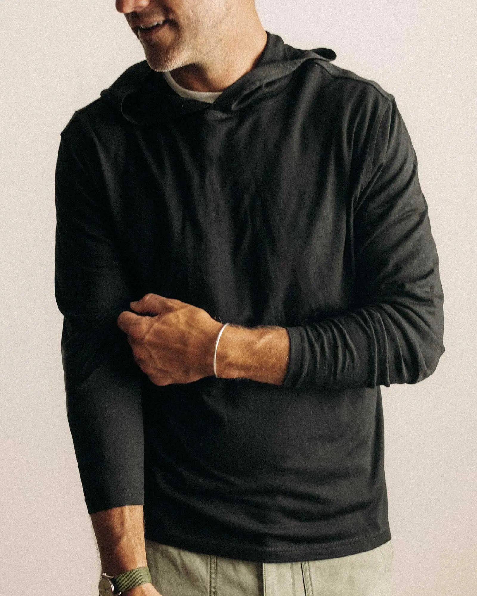 The Ridgeline Merino Hoodie in Coal sold by Taylor Stitch product image thumbnail 3