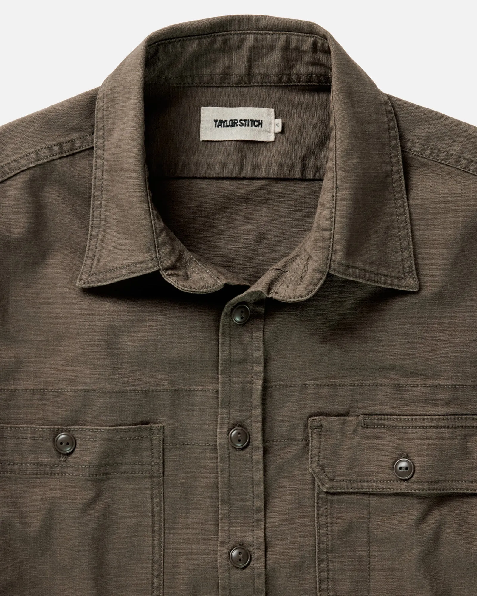 The Field Overshirt in Mushroom Ripstop sold by Taylor Stitch product image thumbnail 5