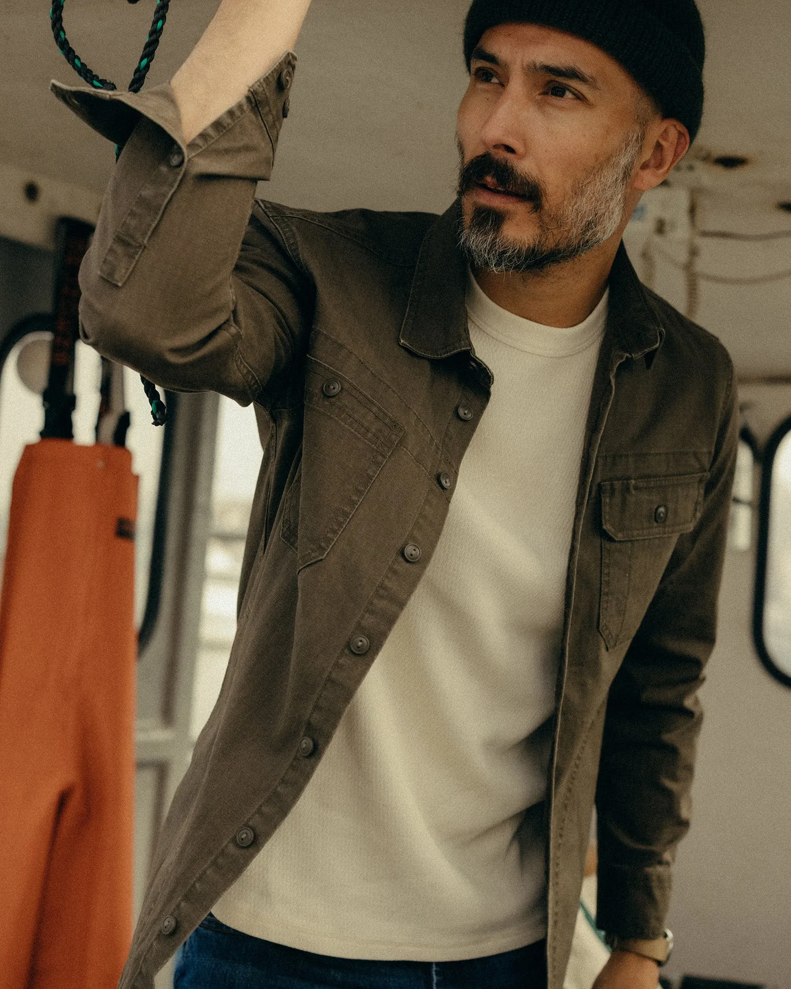The Field Overshirt in Mushroom Ripstop sold by Taylor Stitch product image thumbnail 2