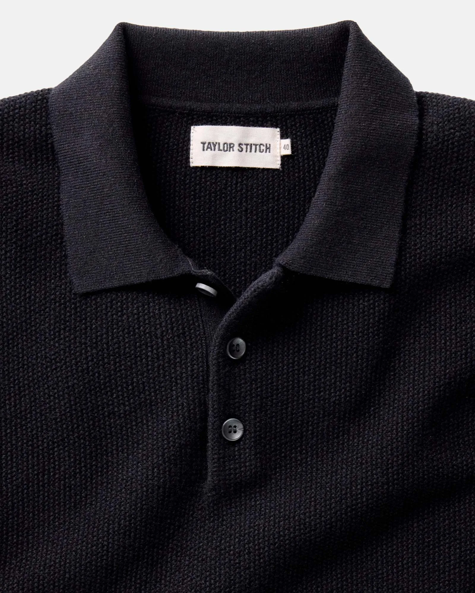 The Newton Sweater Polo in Midnight Merino sold by Taylor Stitch product image thumbnail 4