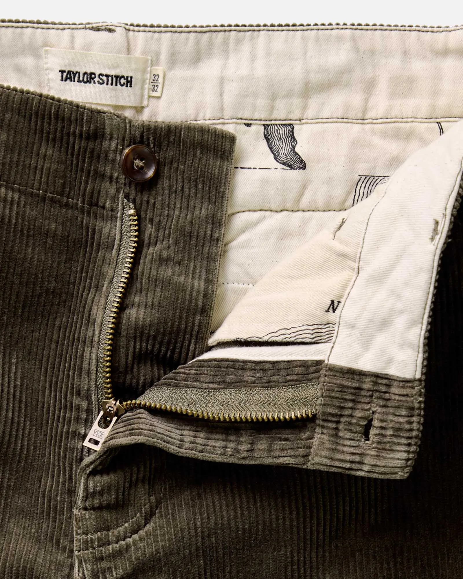 The Carnegie Pant in Fatigue Olive Corduroy sold by Taylor Stitch product image thumbnail 4