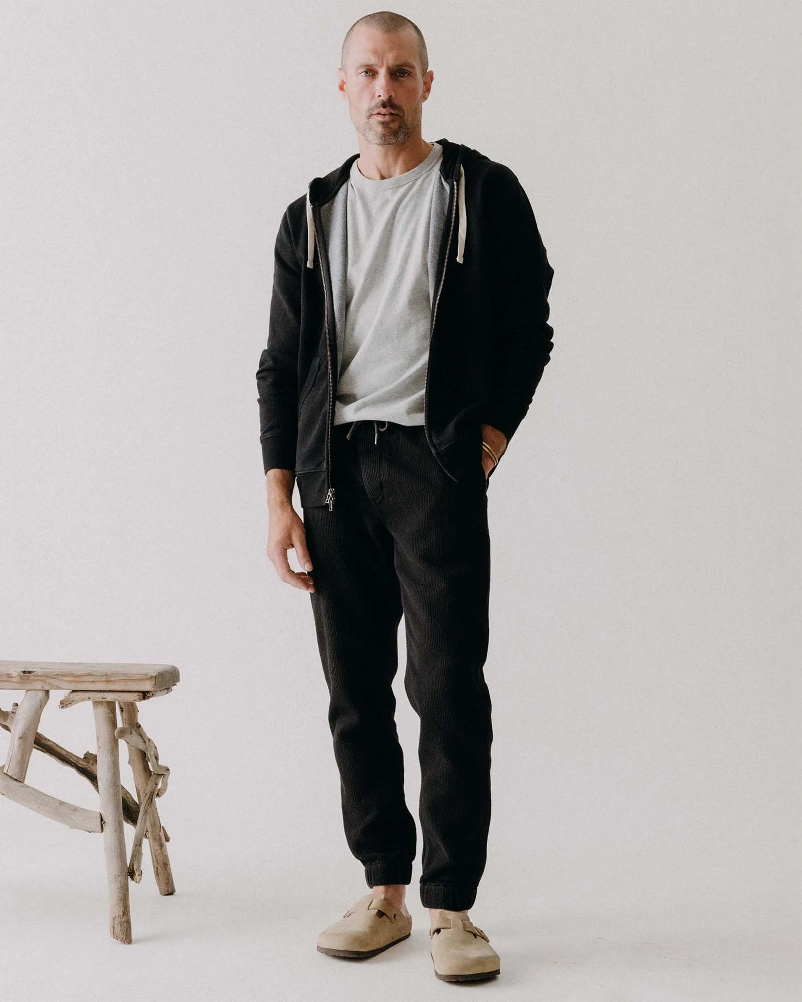 The Apres Pant in Black Indigo Sashiko sold by Taylor Stitch product image thumbnail 2