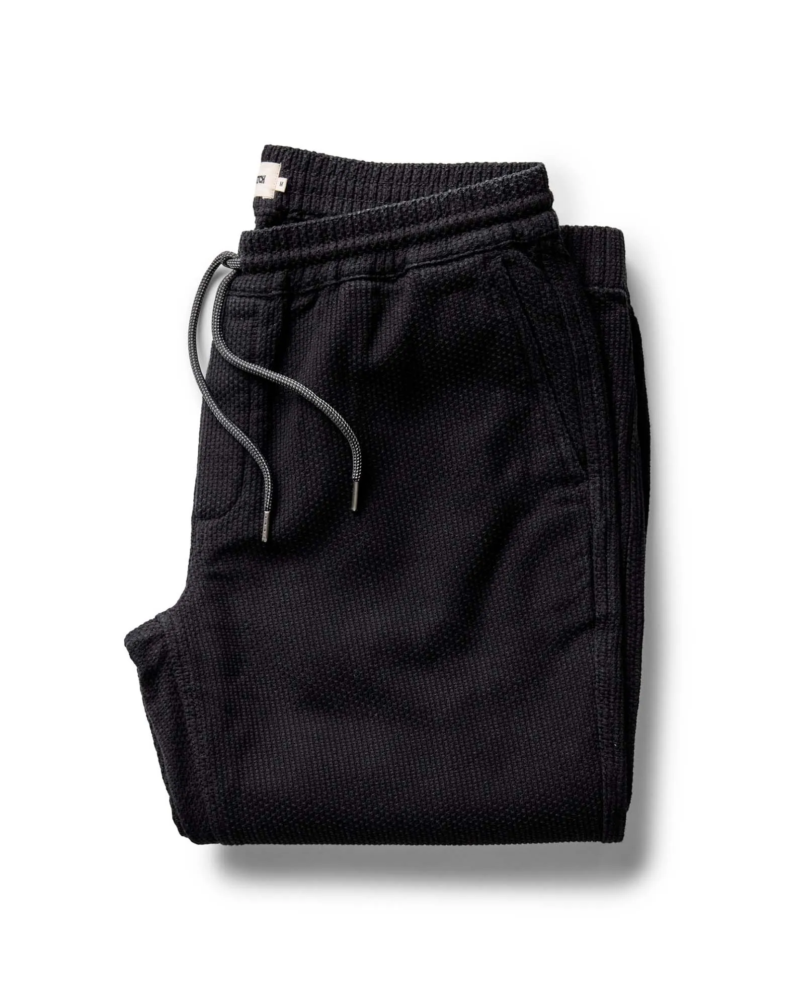 The Apres Pant in Black Indigo Sashiko sold by Taylor Stitch