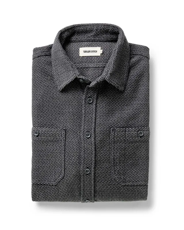The Utility Shirt in Charcoal Sashiko sold by Taylor Stitch