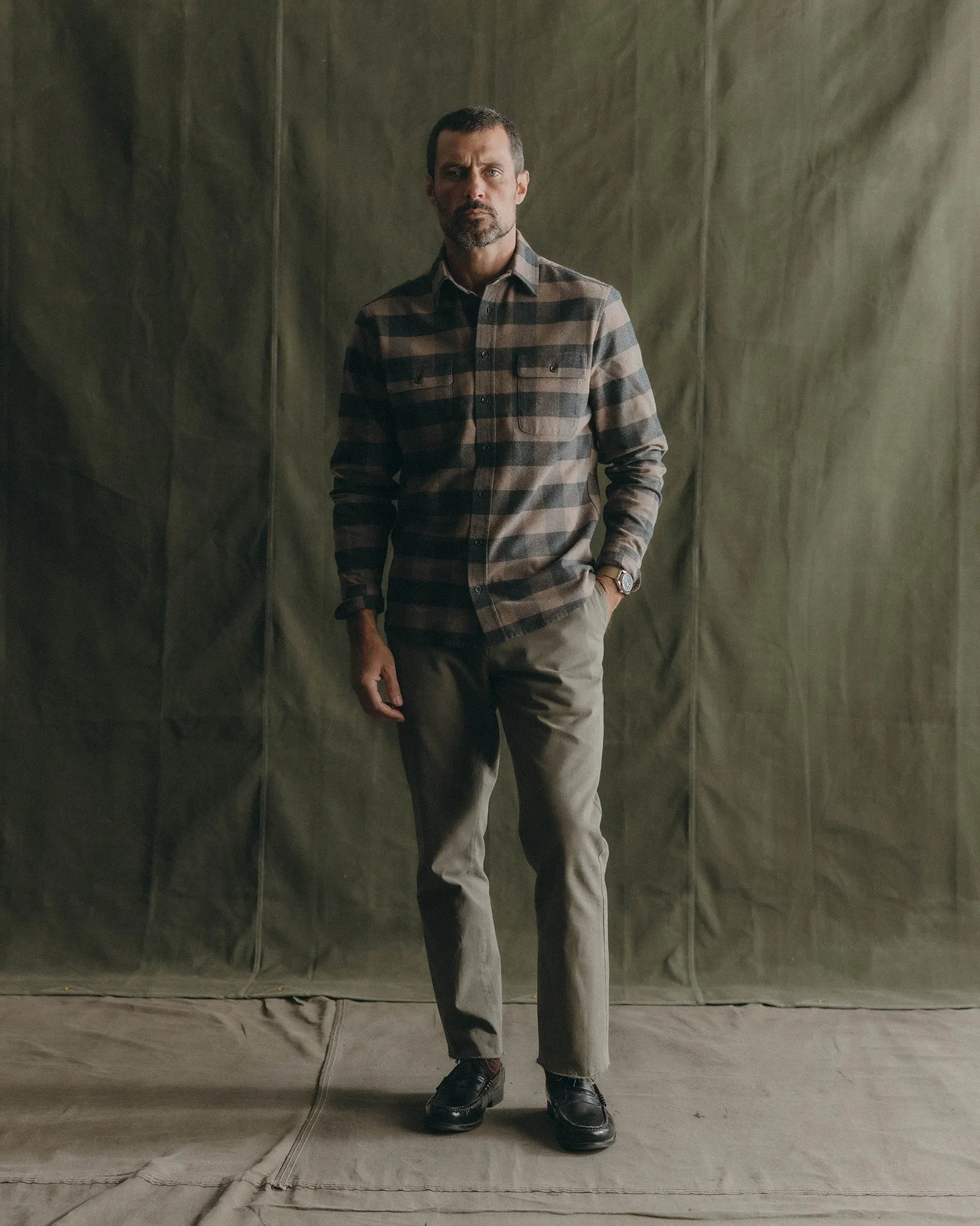 The Yosemite Shirt in Heather Sable Buffalo Check sold by Taylor Stitch product image thumbnail 2