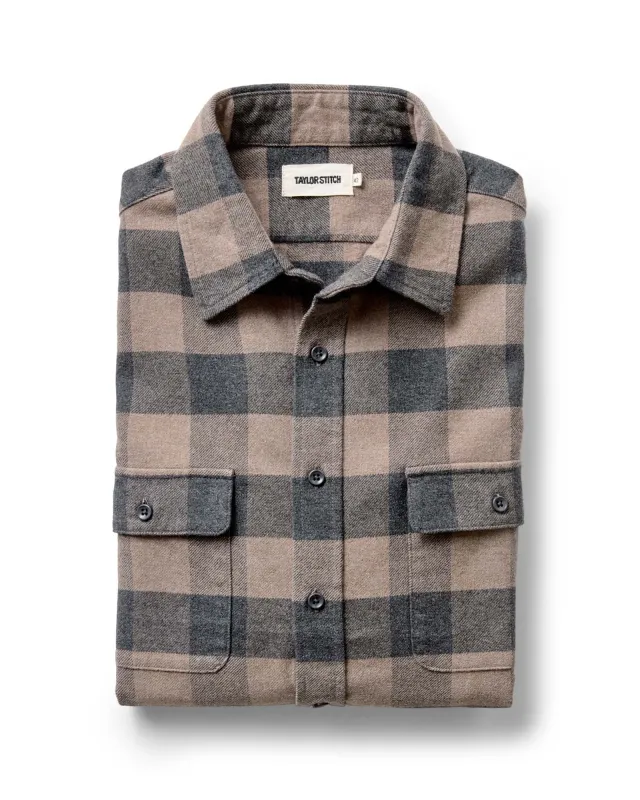 The Yosemite Shirt in Heather Sable Buffalo Check sold by Taylor Stitch