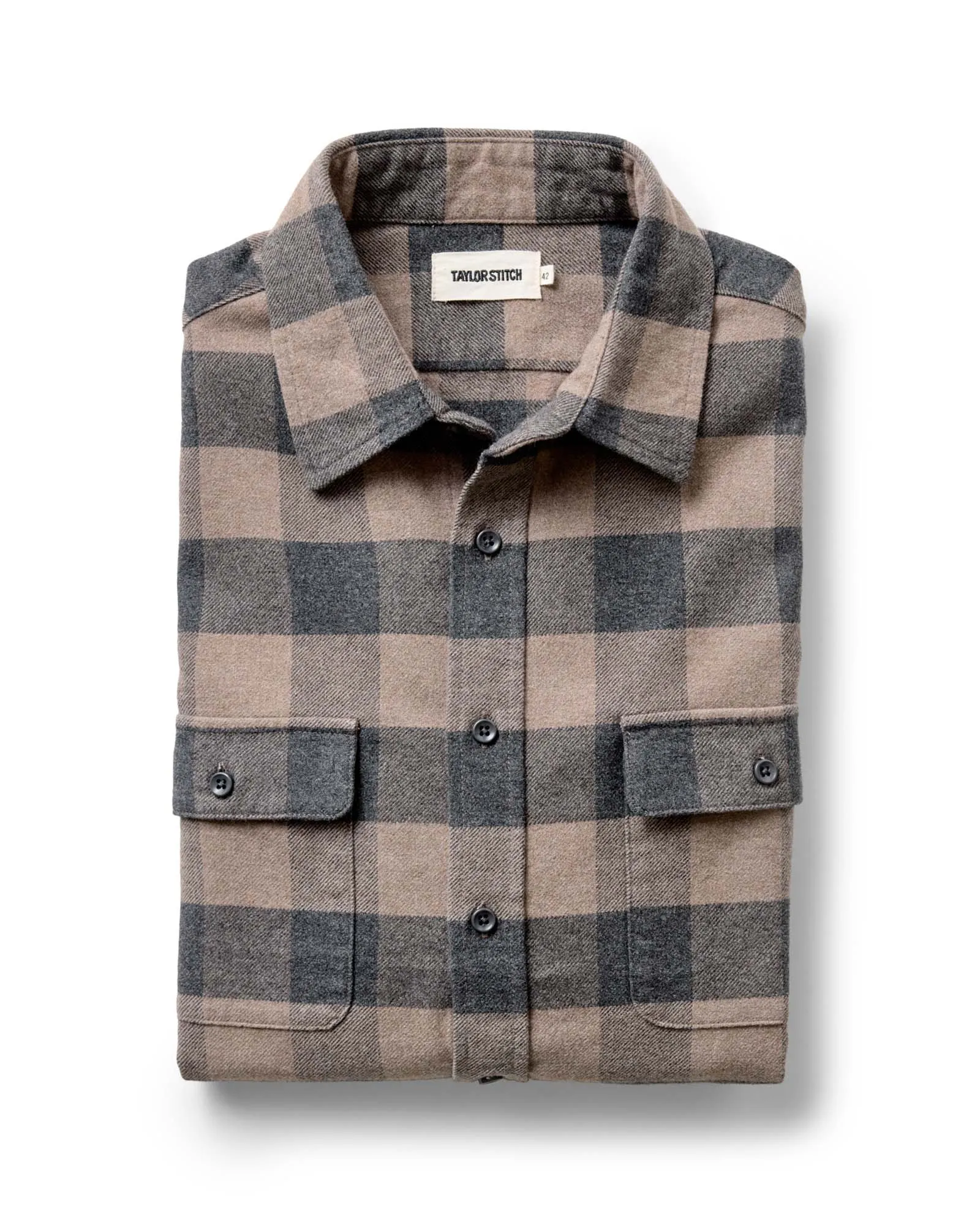 The Yosemite Shirt in Heather Sable Buffalo Check sold by Taylor Stitch