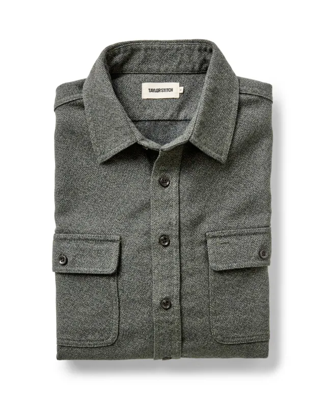 The Ledge Shirt in Pine Twist sold by Taylor Stitch