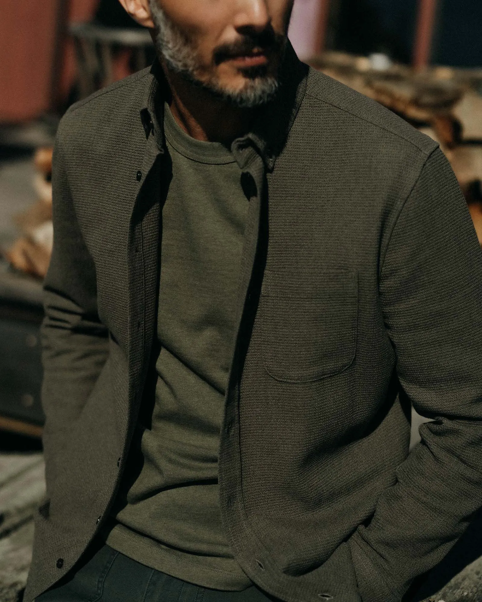 The Jack in Fatigue Olive Waffle sold by Taylor Stitch product image thumbnail 3