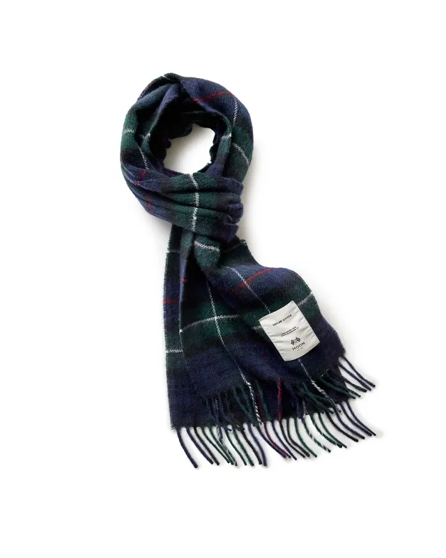 The Fireside Scarf in Highland Navy Plaid sold by Taylor Stitch