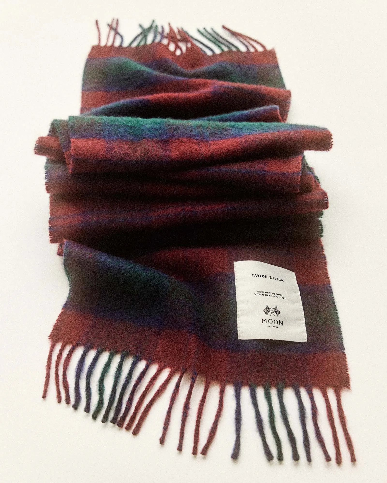 The Fireside Scarf in Currant Plaid sold by Taylor Stitch product image thumbnail 2