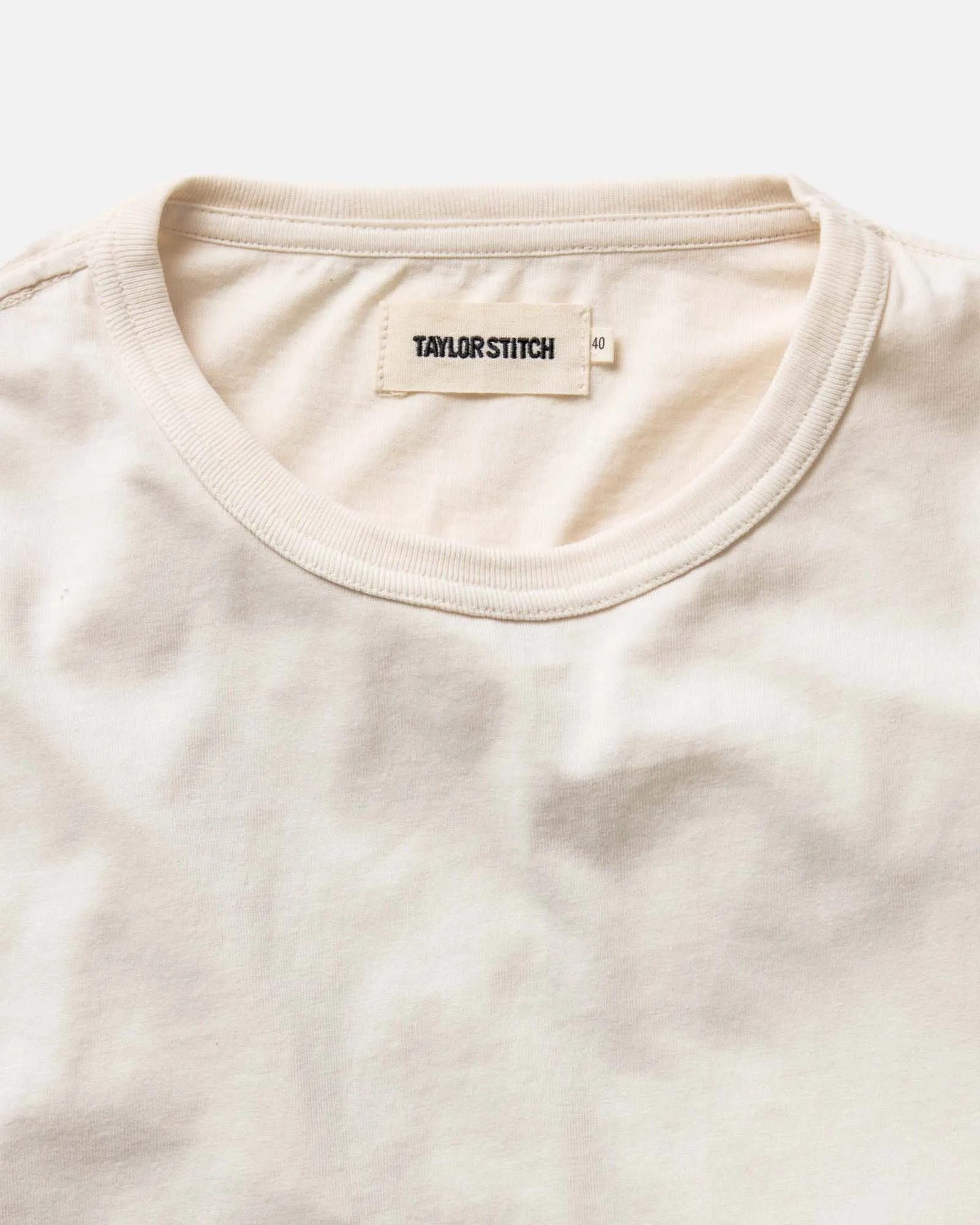 The Organic Cotton Long Sleeve Tee in Vintage White sold by Taylor Stitch product image thumbnail 3