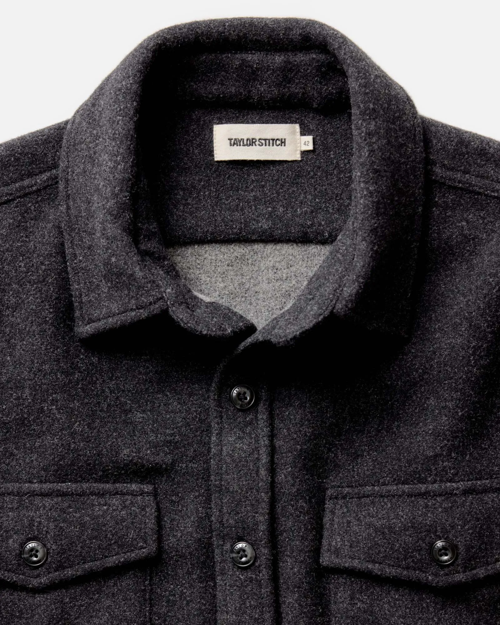 The Maritime Shirt Jacket in Heather Charcoal Wool sold by Taylor Stitch product image thumbnail 4